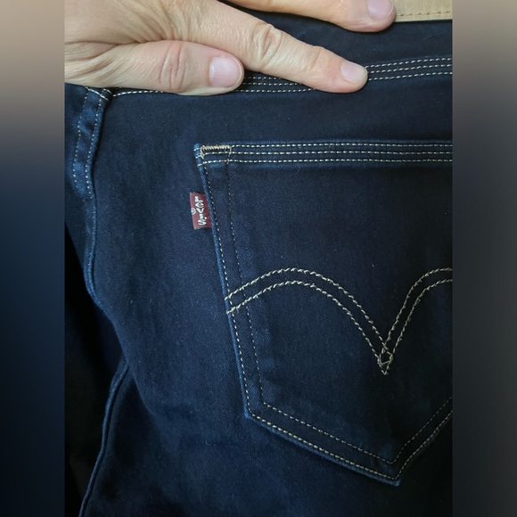 Levi Curvy 529 Skinny Leg Dark Blue - Picture 6 of 9
